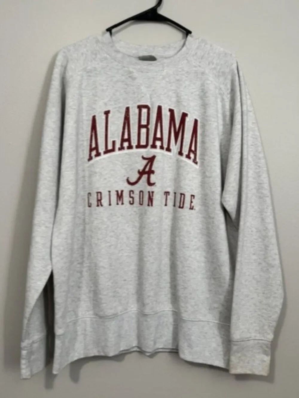 Woman's Knights Apparel Long Sleeve Alabama Sweatshirt Color Grey Size Large